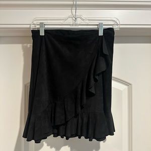 BB Dakota Black Suede Skirt